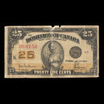 Canada, Dominion du Canada, 25 cents <br /> 2 juillet 1923