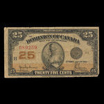 Canada, Dominion du Canada, 25 cents <br /> 2 juillet 1923