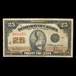 Canada, Dominion du Canada, 25 cents <br /> 2 juillet 1923