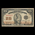 Canada, Dominion du Canada, 25 cents <br /> 2 juillet 1923