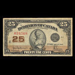 Canada, Dominion du Canada, 25 cents <br /> 2 juillet 1923