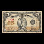 Canada, Dominion du Canada, 25 cents <br /> 2 juillet 1923