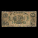 Canada, Summerside Bank of Prince Edward Island, 1 dollar <br /> 1 février 1872
