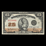 Canada, Dominion du Canada, 25 cents <br /> 2 juillet 1923