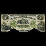 Canada, Bank of British North America, 4 dollars <br /> 3 juillet 1877