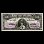 Canada, Bank of British North America, 50 dollars <br /> 3 juillet 1911