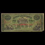 Canada, Banque de Montréal, 5 dollars <br /> 3 janvier 1859