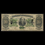 Canada, Banque de Montréal, 20 dollars <br /> 3 avril 1871