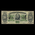 Canada, Banque de Montréal, 20 dollars <br /> 2 janvier 1882