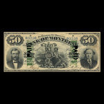 Canada, Banque de Montréal, 50 dollars <br /> 5 mai 1871