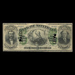 Canada, Banque de Montréal, 100 dollars <br /> 6 juin 1871