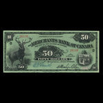 Canada, Merchants Bank of Canada (The), 50 dollars <br /> 1 juin 1907