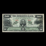 Canada, Molsons Bank, 50 dollars <br /> 2 janvier 1914