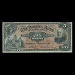 Canada, Peoples Bank of New Brunswick, 5 dollars <br /> 2 juin 1897