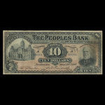 Canada, Peoples Bank of New Brunswick, 10 dollars <br /> 22 juin 1897