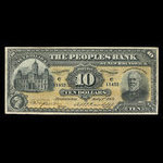 Canada, Peoples Bank of New Brunswick, 10 dollars <br /> 1 juillet 1904