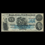 Canada, Peoples Bank of New Brunswick, 20 dollars <br /> 22 juin 1897