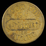 Canada, F.X. Paquet, 5 cents <br /> 1895