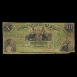 Canada, Bank of Upper Canada (York), 10 dollars <br /> 1 janvier 1861