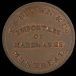 Canada, T.S. Brown & Company, 1/2 penny <br /> 1837