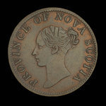 Canada, Province de la Nouvelle-Écosse, 1/2 penny <br /> 1840