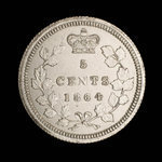 Canada, Victoria, 5 cents <br /> 1864
