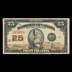 Canada, Dominion du Canada, 25 cents <br /> 2 juillet 1923