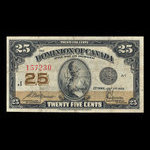 Canada, Dominion du Canada, 25 cents <br /> 2 juillet 1923