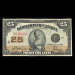 Canada, Dominion du Canada, 25 cents <br /> 2 juillet 1923