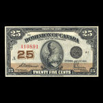 Canada, Dominion du Canada, 25 cents <br /> 2 juillet 1923