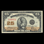 Canada, Dominion du Canada, 25 cents <br /> 2 juillet 1923