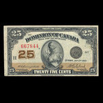 Canada, Dominion du Canada, 25 cents <br /> 2 juillet 1923