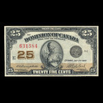 Canada, Dominion du Canada, 25 cents <br /> 2 juillet 1923