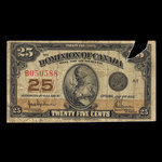 Canada, Dominion du Canada, 25 cents <br /> 2 juillet 1923