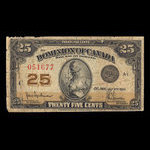 Canada, Dominion du Canada, 25 cents <br /> 2 juillet 1923