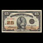 Canada, Dominion du Canada, 25 cents <br /> 2 juillet 1923