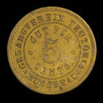 Canada, Gesangverein Teutonia, 5 cents <br /> 1888