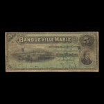 Canada, Banque Ville-Marie, 5 dollars <br /> 2 janvier 1889