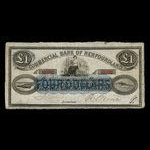Canada, Commercial Bank of Newfoundland, 1 livre(anglaise) <br /> 1 mars 1882