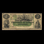 Canada, Province du Canada, 2 dollars <br /> 1 octobre 1866