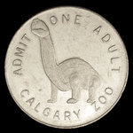 Canada, Calgary Zoo, 1 admission, adulte <br /> 1967