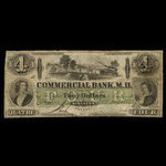 Canada, Commercial Bank of the Midland District, 4 dollars <br /> 2 mai 1854