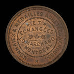 Canada, J.O. Marchand, aucune dénomination <br /> 1893