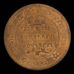 Canada, Ludger Gravel, aucune dénomination <br /> 1892