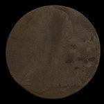 Canada, inconnu, 1/2 penny <br /> 1838