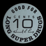 Canada, Long Super Drugs, 10 cents <br /> 1968
