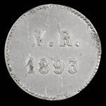 Canada, Vital Raparie (V.R.), aucune dénomination <br /> 1893