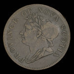 Canada, Province de la Nouvelle-Écosse, 1/2 penny <br /> 1832