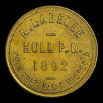 Canada, A. Labelle, 5 cents <br /> 1892