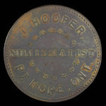 Canada, J. Hooper, aucune dénomination <br /> 1895